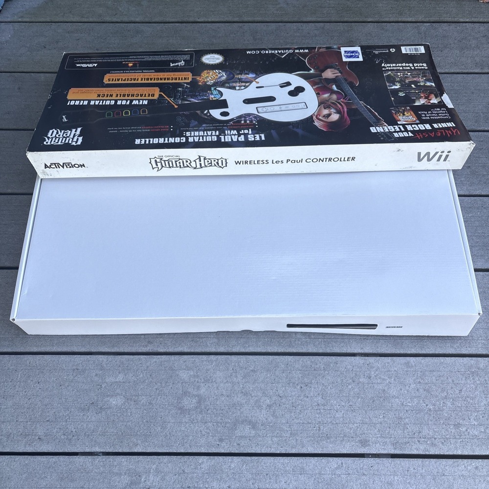 Guitar Hero Wireless Wii Les Paul Controller BOX Only And Manual - Picture 8 of 11
